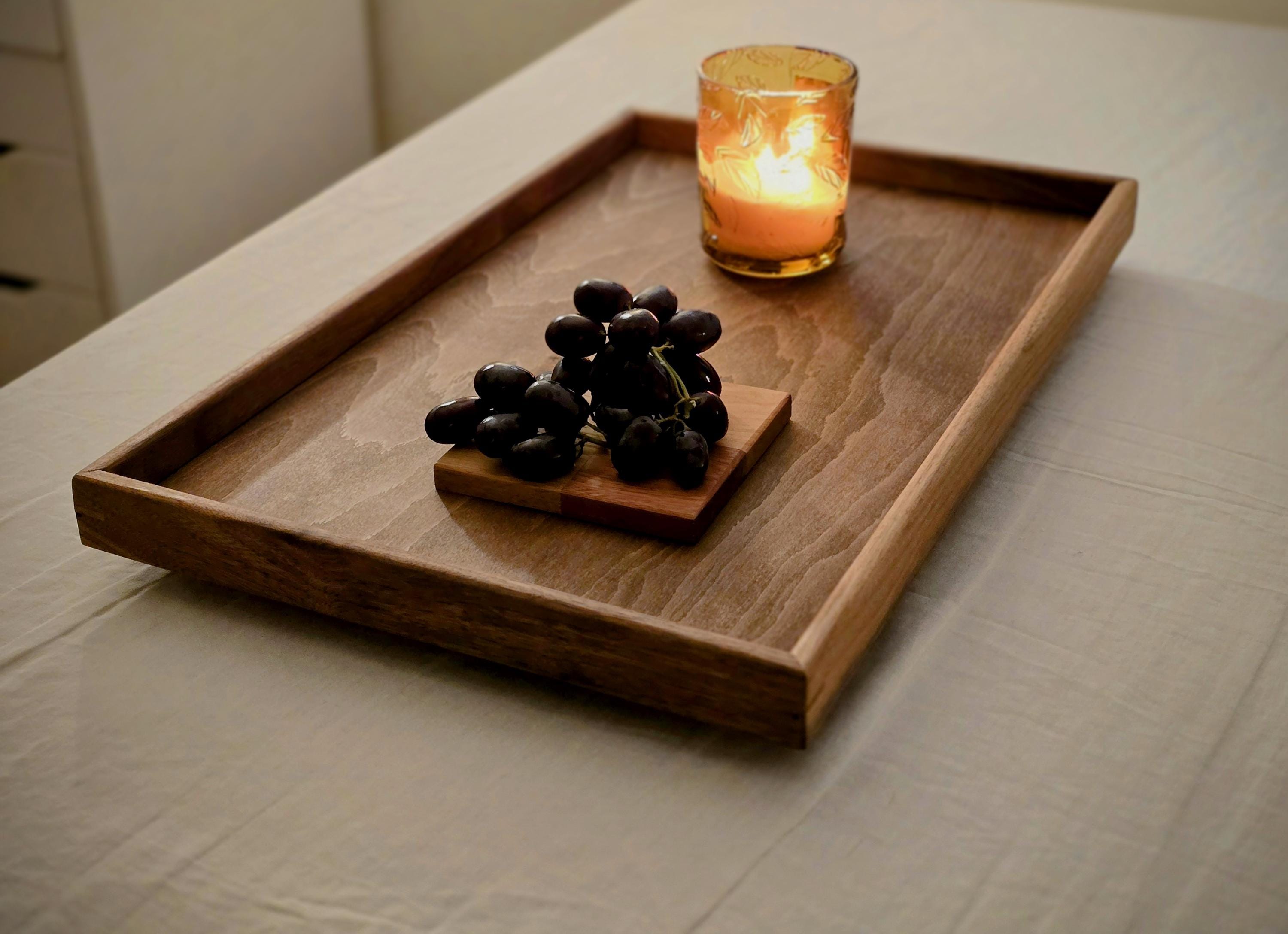 Handmade Hardwood Ottoman Tray