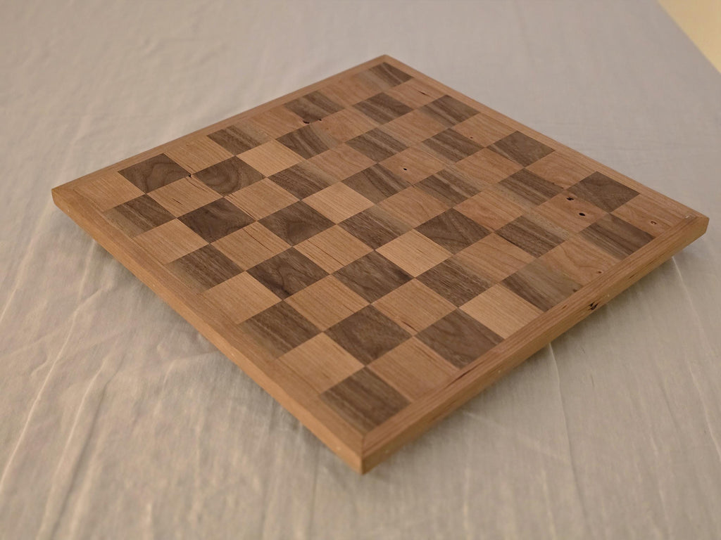 Luxury Wooden Chess Board – Cherry & Walnut Solid Wood, Handmade - Tournament Size