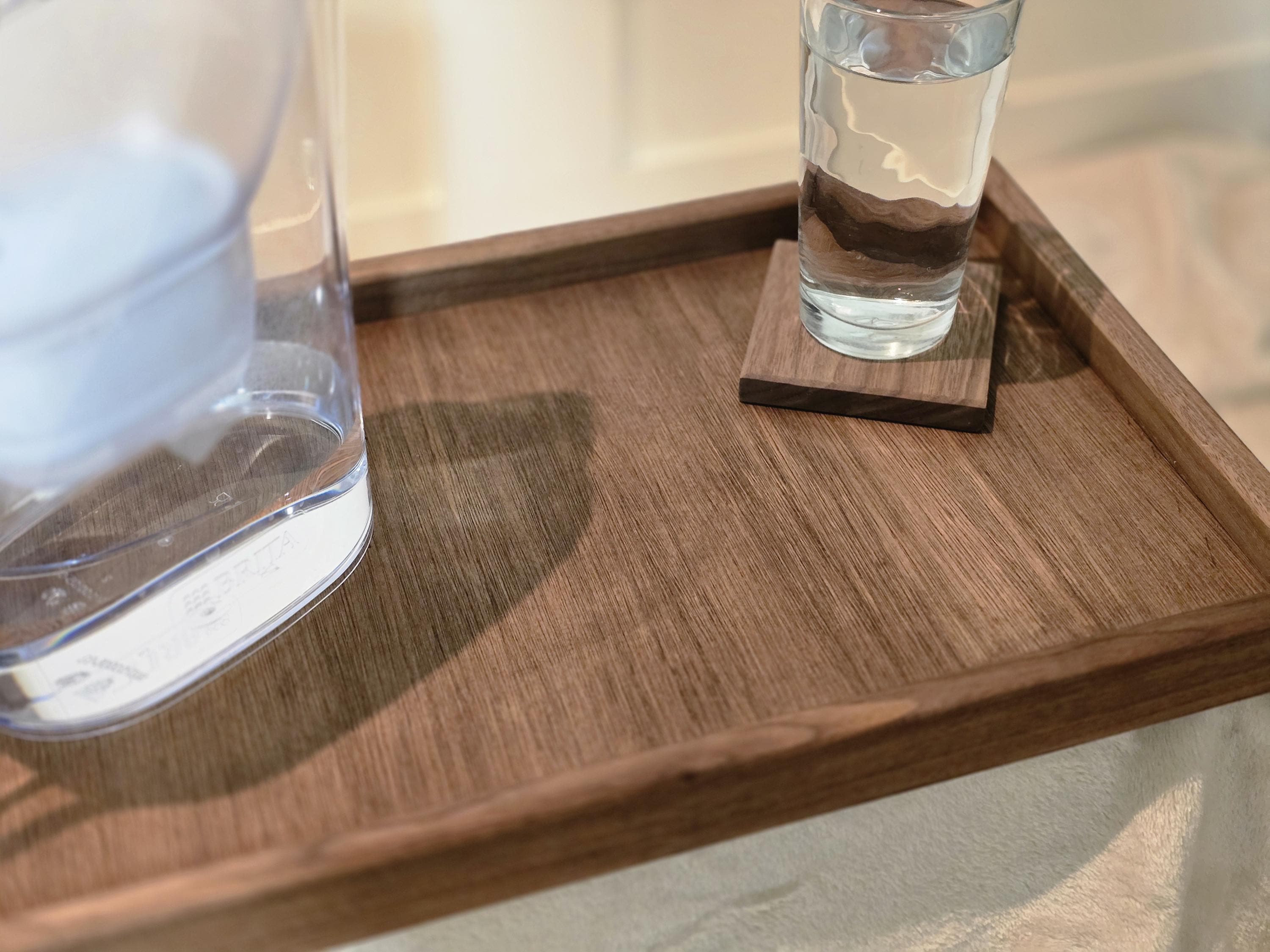Handmade Hardwood Coasters Set – Walnut, Oak, Cherry, Sapele